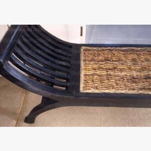 Vintage Hallway Bench Shabby Chic Furniture French Style Bedroom Solid Wood Window Seat - Image 4
