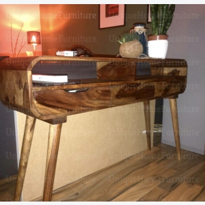Mid Century Console Table Handmade Vintage Danish Sideboard Nordic Hallway Rustic Solid Wood - Image 3