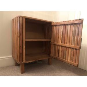 Vintage Industrial Cupboard Rustic Storage Sideboard Solid Wood Side Cabinet Door Unit - Image 3