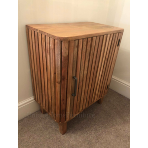 Vintage Industrial Cupboard Rustic Storage Sideboard Solid Wood Side Cabinet Door Unit - Image 4