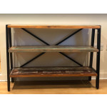 Industrial Console Table Rustic Shelving Unit Vintage Handmade Sideboard Furniture