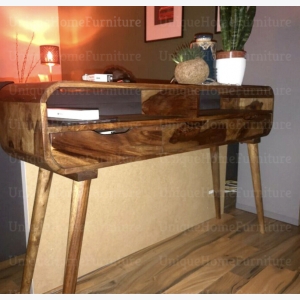 Mid Century Console Table Handmade Vintage Danish Sideboard Nordic Hallway Rustic Solid Wood - Image 4