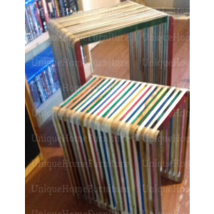 Industrial Nest Tables Rustic Solid Wood Side End Table Vintage Handmade Plant Stand - Image 8