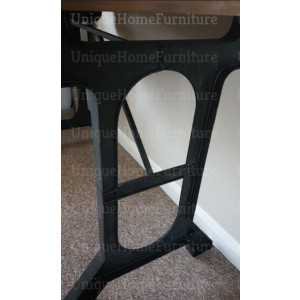 Industrial Writing Table Vintage Retro Computer Desk Metal Rustic PC Office Furniture - Image 3