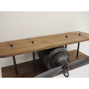 Industrial Wall Shelf Vintage Retro Aeroplane Wall Decor Rustic Metal Cabinet Display Storage Unit - Image 4