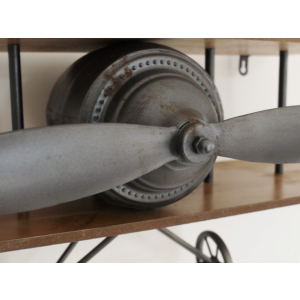 Industrial Wall Shelf Vintage Retro Aeroplane Wall Decor Rustic Metal Cabinet Display Storage Unit - Image 5