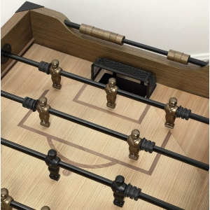 Large Football Table Soccer Foosball Play Metal Wood Industrial Gaming Pub Arcade 4 Balls - Image 3