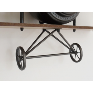 Industrial Wall Shelf Vintage Retro Aeroplane Wall Decor Rustic Metal Cabinet Display Storage Unit - Image 3