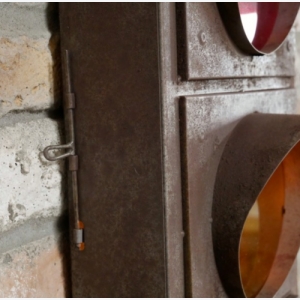 Industrial Candle Holder Vintage Retro Decor Storage Wall Cabinet Rustic Metal Shelf Light - Image 4