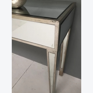 Venetian Mirrored Console Table Large Hallway Furniture Antique Silver Vintage Glass Legs - Image 3