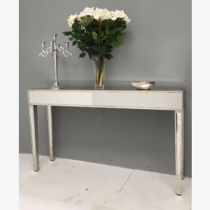 Venetian Mirrored Console Table Large Hallway Furniture Antique Silver Vintage Glass Legs - Image 2