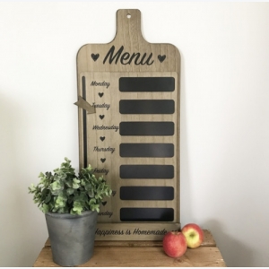 Chalkboard Weekly Planner Shabby Chic Wall Decor Vintage Kitchen Menu Rustic Blackboard - Image 3