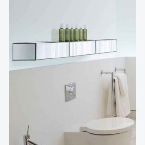 Floating Mirrored Shelf Venetian Glass Modern Bedside Console Table - Image 4
