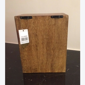 Vintage Chest Drawers Small Trinket Box Rustic Wood Office Cabinet Wall Storage Unit - Image 4