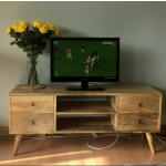 Mid Century TV Unit Modern Danish Cabinet Vintage Scandinavian Style Solid Wood Stand