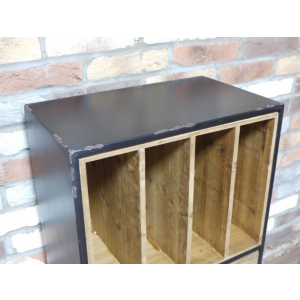 Industrial Hifi Rack Vintage Retro Vinyl Record Storage Side Cabinet Media Unit - Image 5