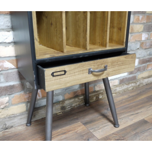 Industrial Hifi Rack Vintage Retro Vinyl Record Storage Side Cabinet Media Unit - Image 6