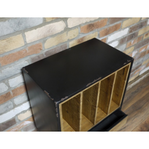 Industrial Hifi Rack Vintage Retro Vinyl Record Storage Side Cabinet Media Unit - Image 7