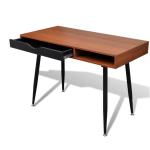 Vintage Desk Furniture Office Workstation Computer Laptop Writing Table Retro Style Storage PC - Image 3