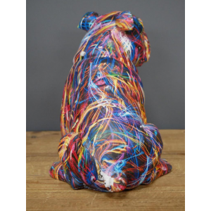 Graffiti Bulldog Retro Sculpture Art Decor - Image 2