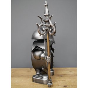 Industrial Desk Clock Retro Warrior Figure - Image 2