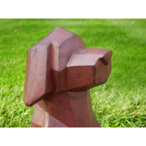 Large Dog Sculpture Geometric Ornament - Image 3
