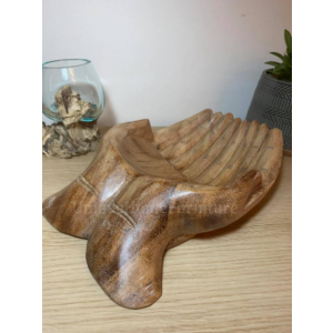Wooden Fruit Bowl Hand Of Rope Storage - Image 3