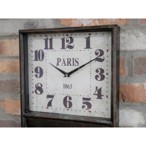 Industrial Wall Clock Metal Storage Shelves - Image 5