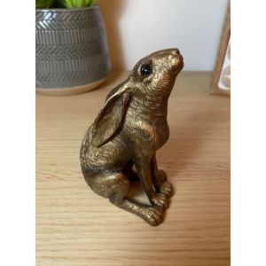 Vintage Style Hare Ornament Bronze Home Decor - Image 3