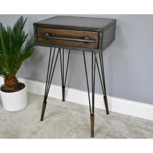 Metal Bedside Table Industrial Side Cabinet - Image 2
