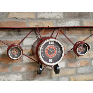 Industrial Wall Clock Metal Retro Aeroplane - Image 2