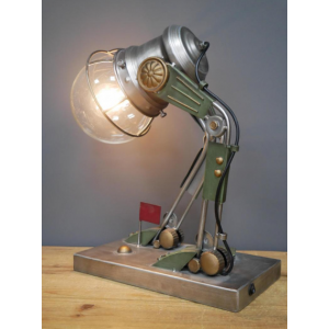 Industrial Table Lamp Vintage Retro Style Robot Design Rustic Metal Bulb Light - Image 4