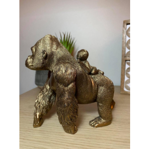 Bronze Gorilla Ornament Sculpture Statue Decor - Image 3