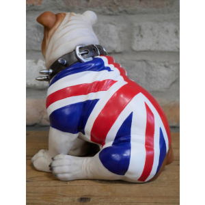 British Bulldog Ornament Resin Sitting Dog Retro Sculpture Animal Statue Decor - Image 4