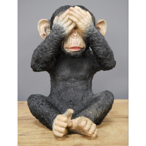 3Wise Monkeys Resin Sculpture Ornament Decor - Image 5