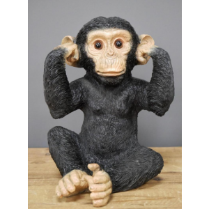 3Wise Monkeys Resin Sculpture Ornament Decor - Image 2