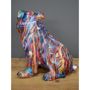 Graffiti Bulldog Retro Sculpture Art Decor - Image 4