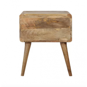Scandinavian Bedside Table Mid Century Vintage Cabinet Nordic Rustic Solid Wood Unit - Image 7