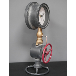 Industrial Desk Clock Retro Pipe Style - Image 2