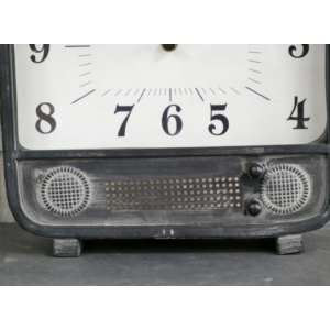Retro Table Clock Industrial TV Radio Design - Image 3