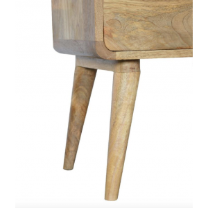 Scandinavian Bedside Table Mid Century Vintage Cabinet Nordic Rustic Solid Wood Unit - Image 6