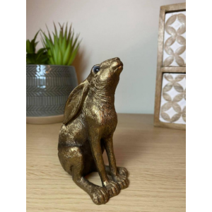 Vintage Style Hare Ornament Bronze Home Decor - Image 2
