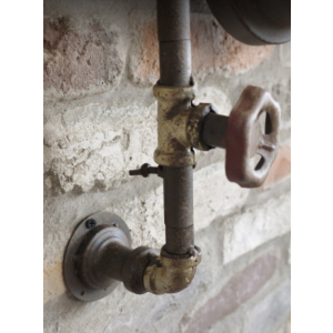 Industrial Wall Clock Rustic Steampunk Pipe - Image 3
