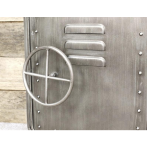 Industrial Bedside Table Retro Rustic Metal Side Cabinet - Image 4
