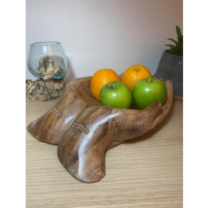 Wooden Fruit Bowl Hand Of Rope Storage - Image 4