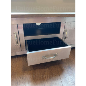 Industrial TV Stand Aviator Style Cabinet - Image 2