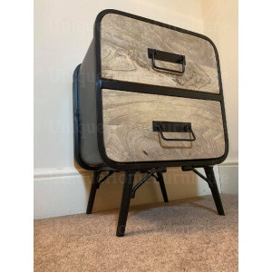 Industrial Bedside Table Metal Side Cabinet - Image 2