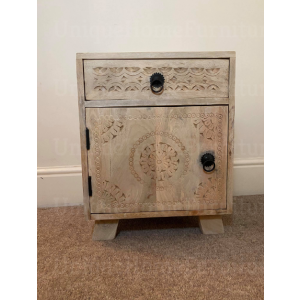 Rustic Bedside Table Vintage Cabinet - Image 5