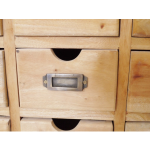 Vintage Apothecary Cabinet Rustic Industrial Narrow Tallboy Tall Chest Drawers - Image 2