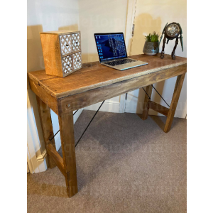 Rustic Console Table Folding Computer Desk - Image 4